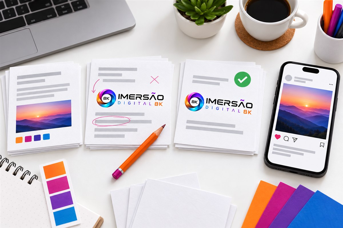 Cartões de produção e revisão, checklist e prévia de publicação no celular