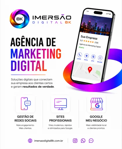 Apresentação dos serviços de marketing digital da Imersão Digital 8K