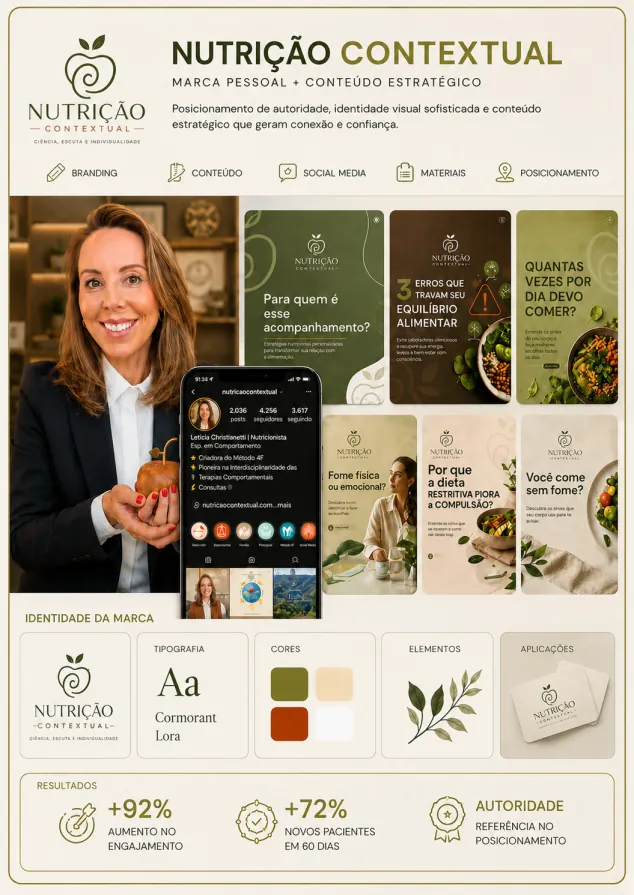 Projeto Nutrição Contextual - Marca Pessoal, Branding e Conteúdo Estratégico para Redes Sociais